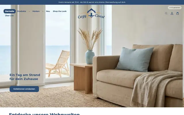 Startseite von Cozy Coast