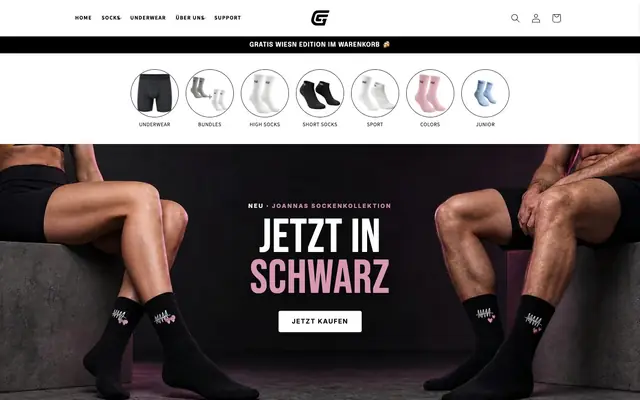Startseite von Gamechanger Socks