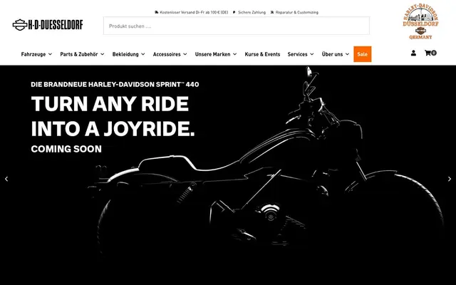 Startseite von Harley-Davidson Düsseldorf