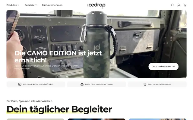 Startseite von Icedrop