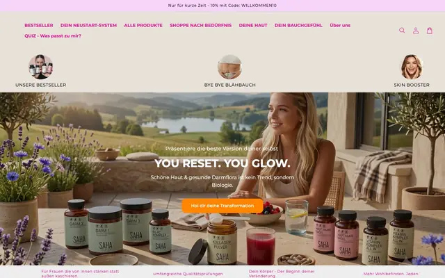 Startseite von Saha Kosmetik