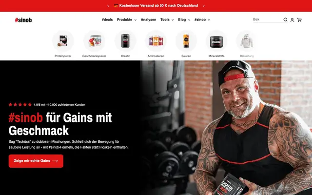 Startseite von sinob